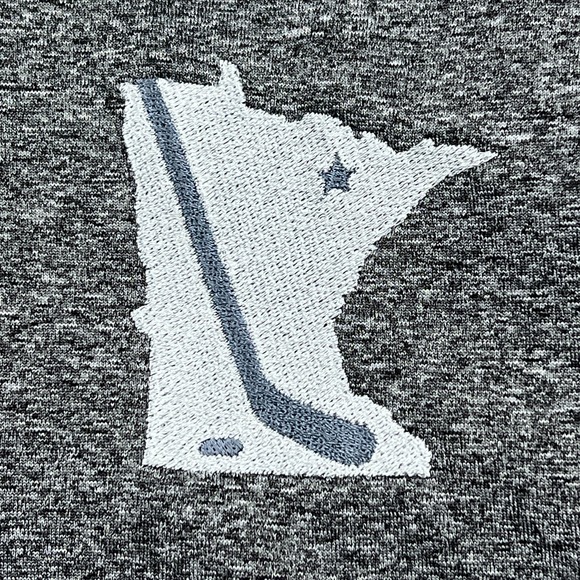 UNRL Elite 1/4 Zip Men's Medium Gray Pullover Performance Minnesota Hockey State - Picture 2 of 14
